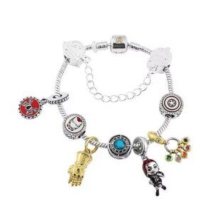 NEW Disney Marvel Bracelet with 8 Charms & Pendant, Women’s Gift Jewelry